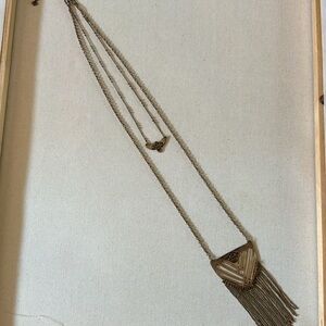 Harley-Davidson double set brass eagle & fringed necklace